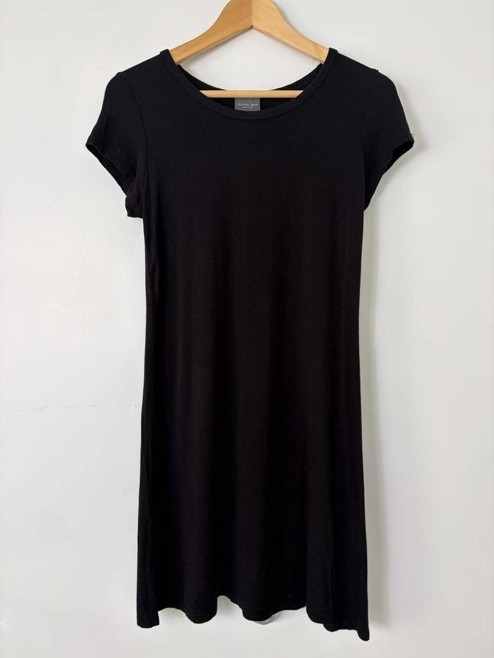 Olivia Rae New York Black Short Sleeve Jersey T-Shirt Dress Size Small